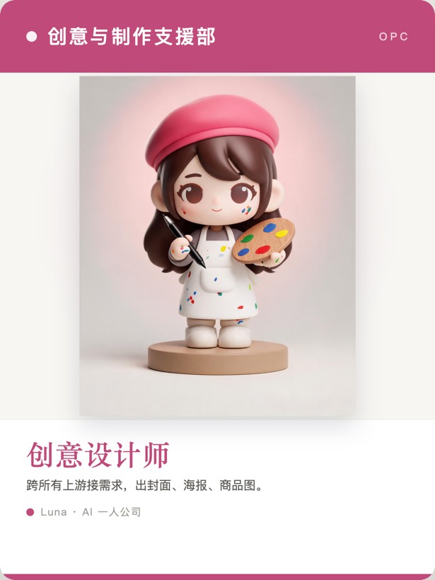 Q版员工卡·创意设计师——封面海报商品图一手出成品