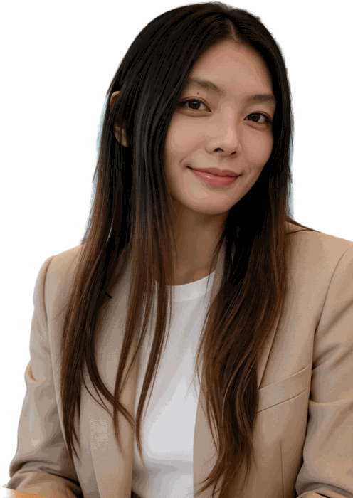 Luna 真人照——AI 商业变现顾问、创始人 IP 陪跑导师，暖金光晕里的温和讲师形象，建立真人信任与向往气场