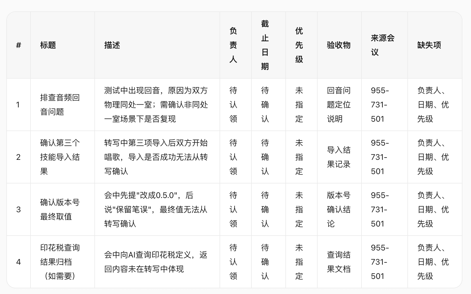 待办导入预览